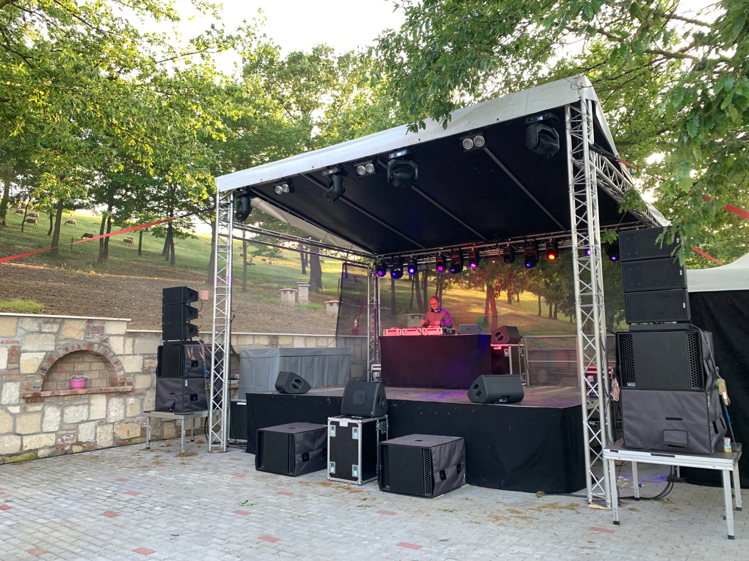 4*5m színpadfedés bérlés